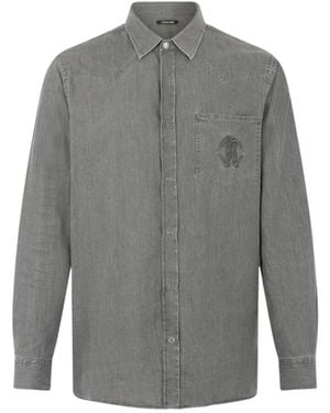 Roberto Cavalli Denim Shirts - Grey