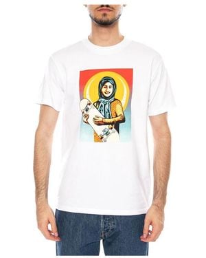 Obey Tops ,Wit ,Katoen Skateistan Tee
