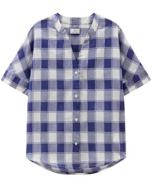 Woolrich Check Voile Shirt - Blauw
