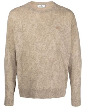 Etro Round-Neck Knitwear - Grey
