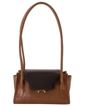 Marni Trunkette Mini Schultertasche - Braun