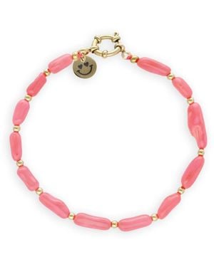 BONNIE STUDIOS Rosa Korallenperlen Armband - Rot