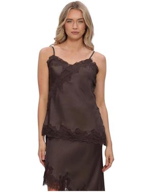 Notre-v Overhemden ,Bruin ,Polyester Nv-Herlinde Spaghetti Top