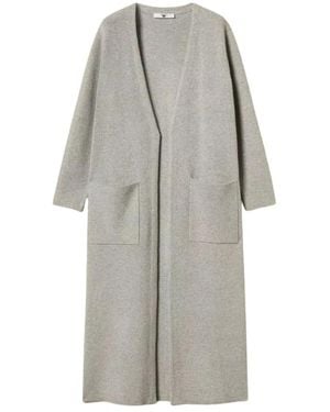 Twinset Truien & Vesten ,Grijs ,Wol Maxi Cardigan
