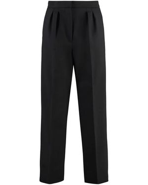 Max Mara Verbano Virgin Wool Trousers - Zwart
