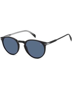 David Beckham Hochwertige Schwarze Sonnenbrille - Blau