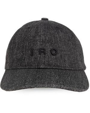 IRO Greb Geborduurde Cap - Zwart