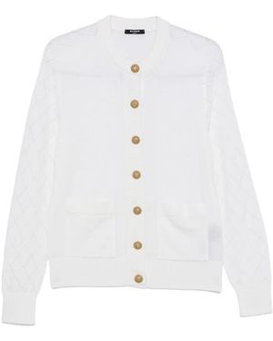 Balmain Truien & Vesten ,Wit ,Cardigans