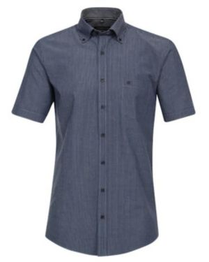 CASA MODA Herren Kurzarm Business Hemd - Blau