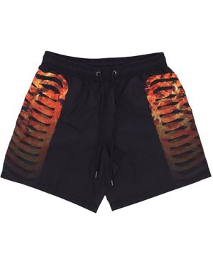 Propaganda Herren Badehose Schwarz Ribs - Blau
