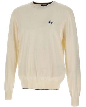 La Martina Round-Neck Knitwear - White