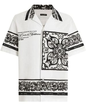 Dolce & Gabbana Casual Baumwollhemd Mit Einzigartigem Design - Mettallic