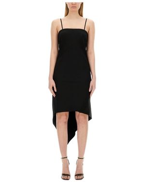 Helmut Lang Jurk Met Sjaalzoom - Zwart