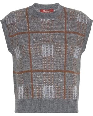 Max Mara Round-Neck Knitwear - Gris