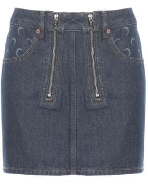 Marine Serre Denim Skirts - Azul