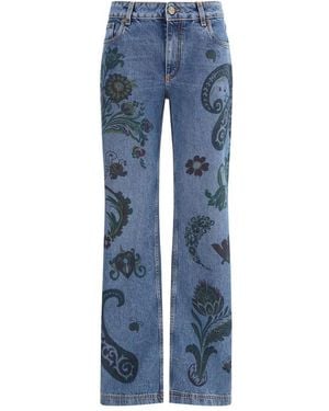 Etro Straight Fit Jeans - Blue