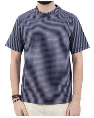 Circolo 1901 Cn5340 Gestreiftes Baumwoll-T-Shirt - Blau