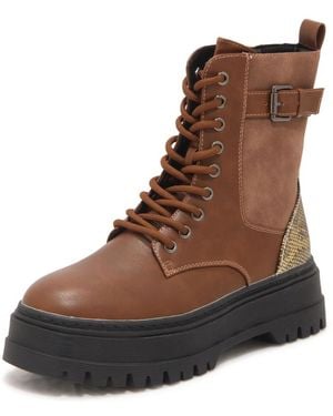 Twinset Lace-Up Boots - Brown