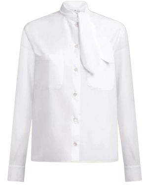 PT Torino Overhemden ,Wit ,Katoen Viola Stretch Poplin Shirt