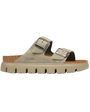 Birkenstock Sandalen Met Hoge Hak - Naturel