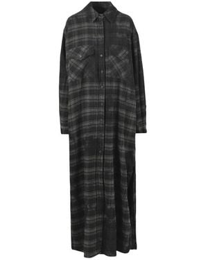 Souvenir Clubbing Check Flannel Shirt Dress - Schwarz