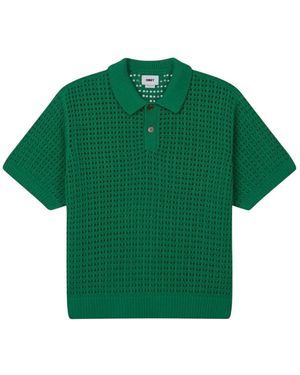 Obey Truien & Vesten ,Groen ,Katoen Open Gebreide Polo Sweater