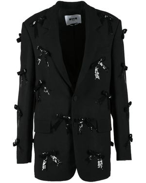 MSGM Chaqueta De Poliéster, Mujer, Talla - Negro