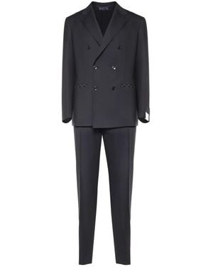 Lubiam Double Breasted Suits - Nero