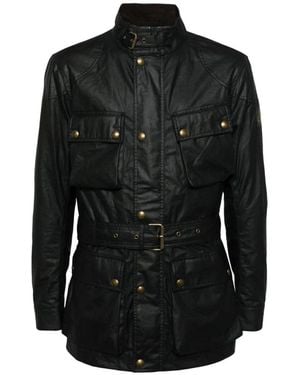 Belstaff Jassen ,Zwart ,Katoen Trialmaster Jack Zwart Katoen Gewaxt