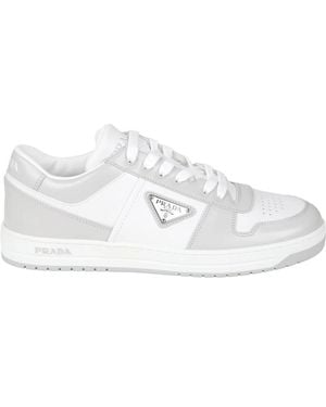 Prada Schoenen ,Wit ,Leer Downtown Leren Sneakers