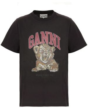 Ganni Tops ,Zwart ,T-Shirts