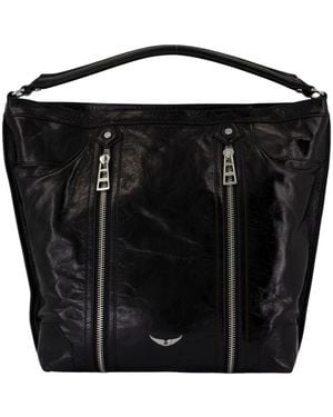 Zadig & Voltaire Zwarte Leren Hobo Schoudertas