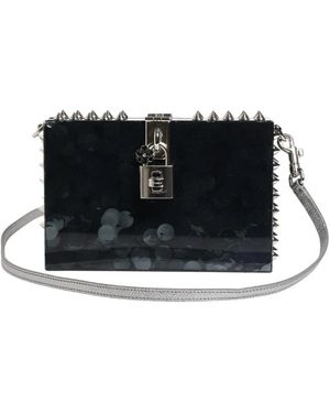 Dolce & Gabbana Tassen ,Zwart ,Leer Dolce Box Clutch