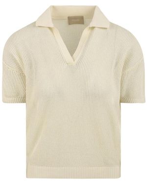 Drumohr V-Neck Knitwear - Natural