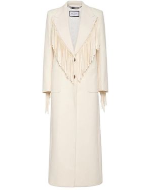 Philipp Plein Single-Breasted Coats - Neutro