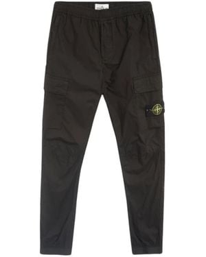 Stone Island Slim-Fit Trousers - Black