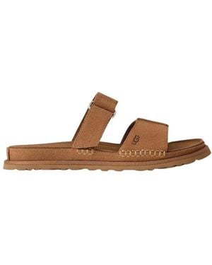 UGG Schoenen ,Leer Golden Gaze Slide - Bruin