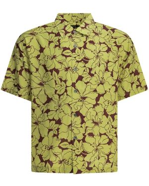 Stussy Overhemden ,Groen ,Floral Hawaiian Shirt