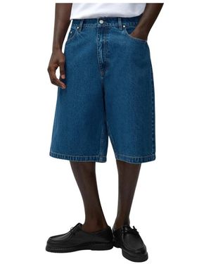 Arte' Korte Broeken ,Blauw ,Denim Round Pocket Denim Shorts
