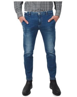 PT Torino Stretch Denim Jeans Met Amerikaanse Zak - Blauw