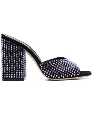 Paris Texas Heeled Mules - Blue