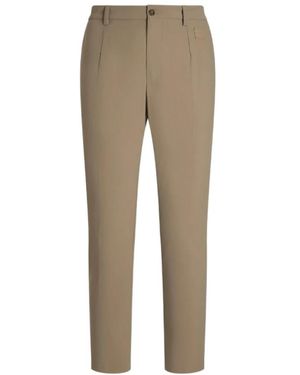 Dolce & Gabbana Straight-Leg Hose Mit Knopfverschluss - Natur
