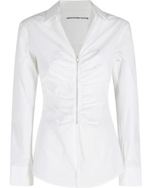 Alexander Wang Shirt Met Rits - Wit