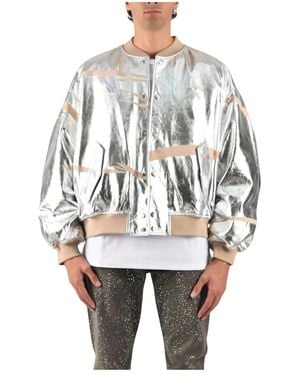 Purple Brand Bomber Jackets - White