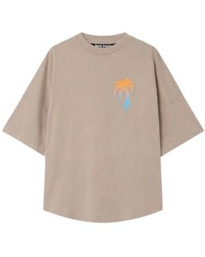 Palm Angels T-Shirts - Natural