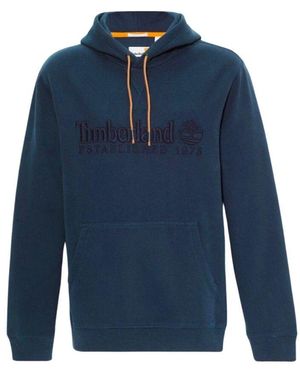 Timberland Kapuzenpullover Bestickt Est.1973 Baumwolle - Blau