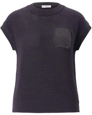 Peserico Round-Neck Knitwear - Blue