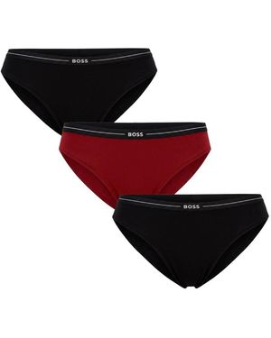 HUGO Ondergoed ,Veelkleurig ,Katoen 3P Brief - Rood