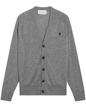 Ami Paris De Coeur Cardigan - Grau