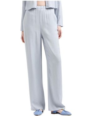 Emporio Armani Wide Trousers - Blue